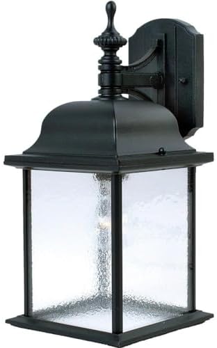 Senator-1 Light Outdoor Wall Lantern in Mediterranean Style-7 Inches Wide by 22.5 inches high-Black Finish