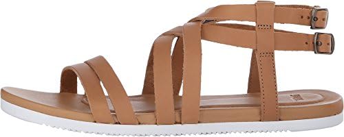 Teva Women's Avalina Crossover Leather Sandal, Tan, 6.5 M US | Image 1