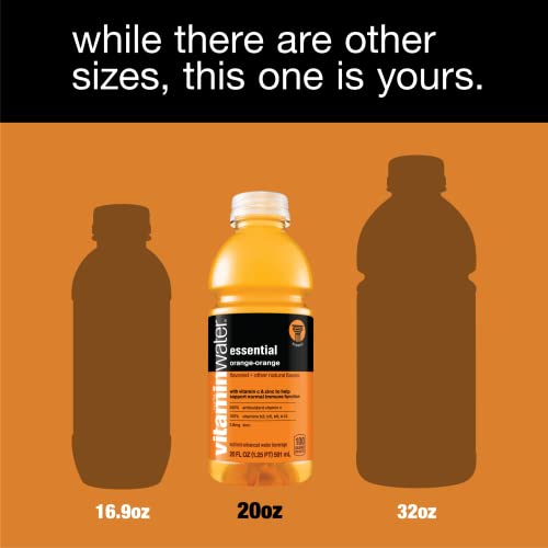 Vitaminwater Essential Electrolyte Enhanced Water W/ Vitamins, Orange-Orange Drinks, 20 Fl Oz, 12 Pack #TOP3