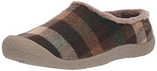 KEEN Women's Howser Slide Shoe, Brown Plaid/Brindle, 7 M US