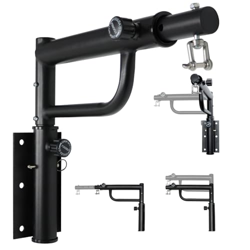 Pvrud Heavy Bag Hanger Wall Mount Punching Boxing Bag Bracket -Round Tube,Heavy Duty Adjustable Length & Height for Boxing, Taekwondo, Muay Thai Bags,for Home Gym Installation