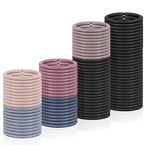 OWill 100 Stück Ring Elastisches Haarband, 6 Farben, elastisches Haarband Pferdeschwanz-Clip, Damen-Haarband, für Frauen und Kinder Cover