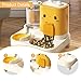 Leefasy Automatic Cat Feeder and Water Dispenser Food Feed Automatic Pet Feeder Pet Food Bowl for Puppy, Yellow