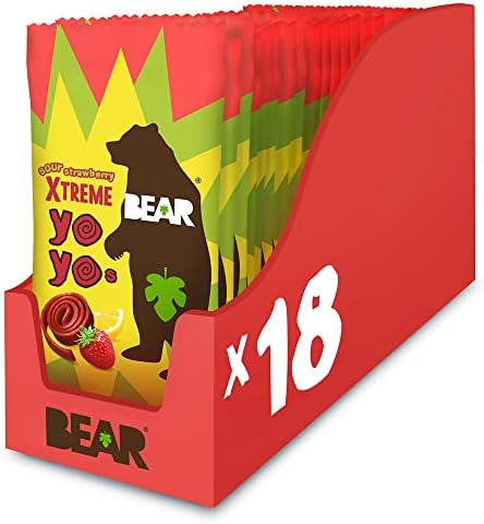 BEAR Variety Pack Yoyos - Dried Fruit Rolls - Healthy Kids Snack - Vegan - 20g (18 packs)