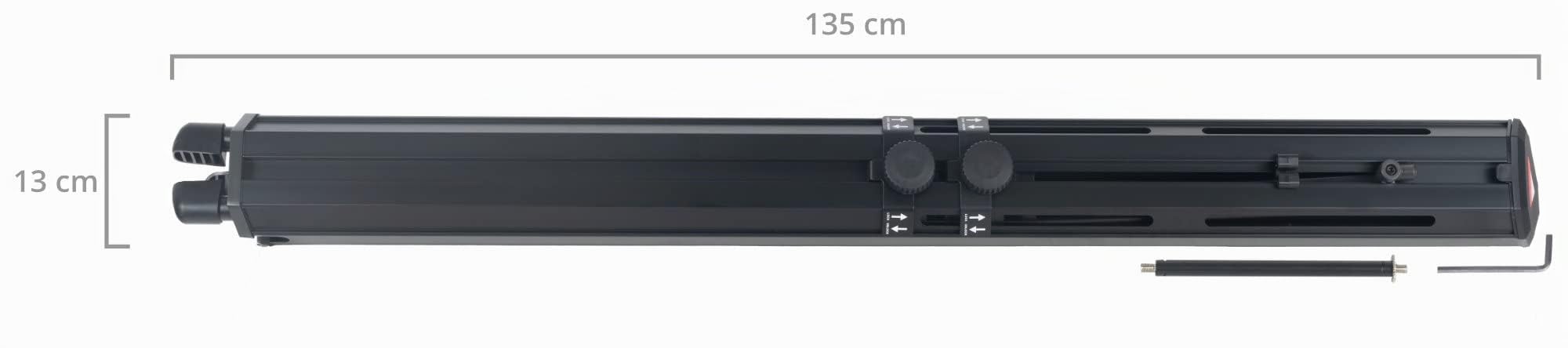 Classic Cantabile Keyboardständer KS-150 Schwarz - Zwei Ebenen - Auflagearme können im der Standsäule verstaut werden - stufenlos höhenverstellbar - Mikrofonhalter mit 3/8"-Gewinde - Schwarz