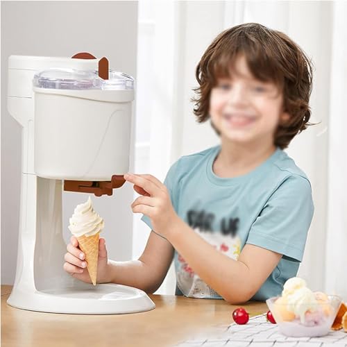ANGDI Automatische Eismaschine, tragbare Softeismaschine, 1000-ml-Joghurt-Eismaschine, EIN-Knopf-Bedienung, Mini-Frucht-Softeis-Sorbet-Maschine for die DIY-Küche – Bild 7