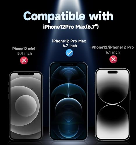 Image of MAGIC JOHN 2 Pack for iPhone 12 Pro Max Privacy Glass Screen Protector, Auto Dust-Elimination Installation, Bubble Free, Anti Spy, Easy Installation