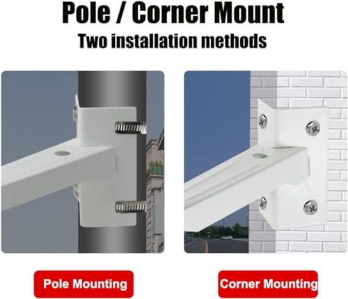 Image of CCTV Camera Direct Pole Mounting Stand /Bracket with 2 Nos. Steel Looping Ring 200 MM Diameter, Suitable for Outdoor Bullet Cameras and its Enclosures
