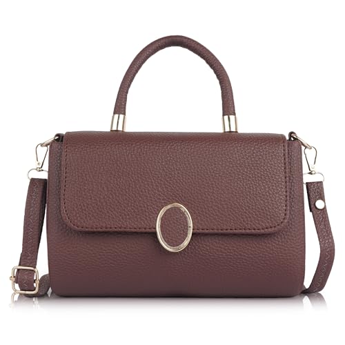 Image of Synthetic Leather Casual Classy Top Handle Handheld Crossbody Travel Side Sling Bag For Women