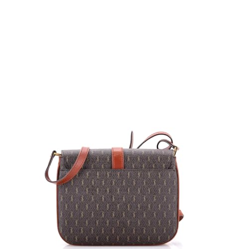 Saint Laurent, Pre-Loved Le Monogramme Shoulder Bag Monogram All Over Coated Canvas and Leather, Brown3