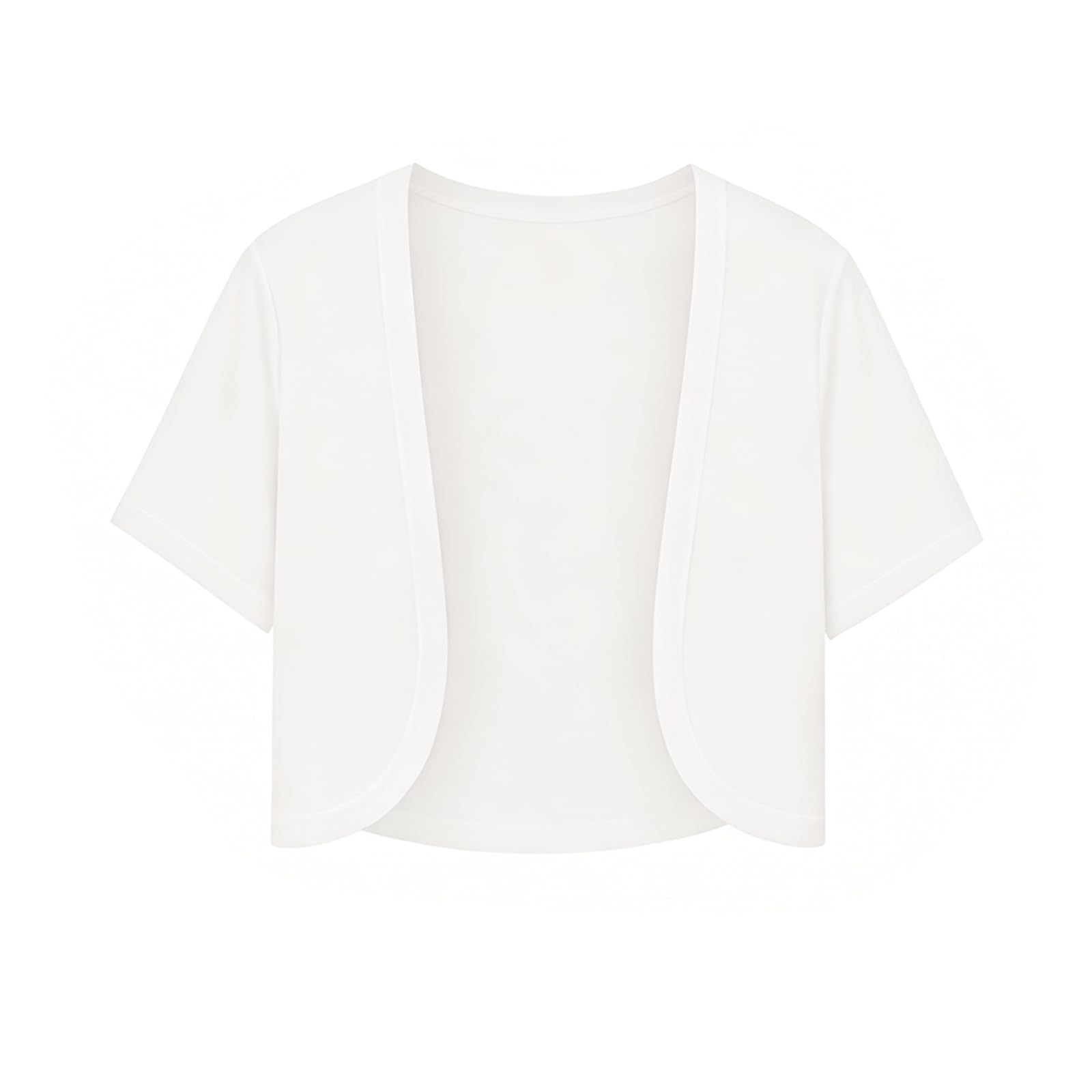 1 Pcs Women Short Sleeve Summer Shrug for Dress Tops, White, Crochet Cardigan, White Cardigan Women, Suitable for Various Scenarios-image-12