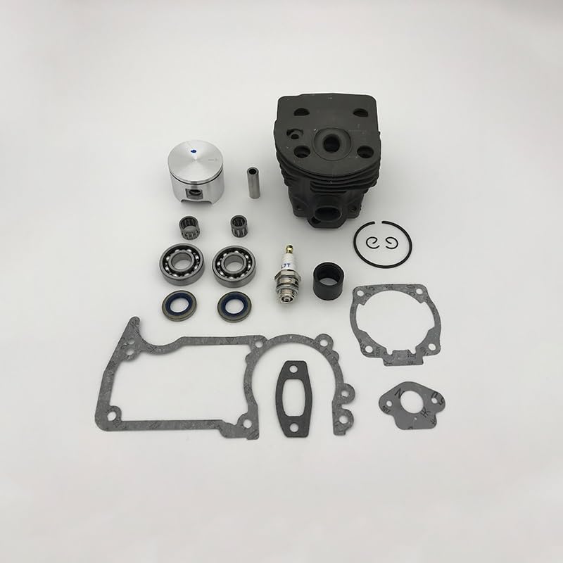 Części do kosiarki 46mm zestaw uszczelek olejowych łożyska tłoka cylindra pasuje do Husqvarna 50,51,55 Rancher silnik gazowy piła łańcuchowa ogrodowe części zamienne Ferramentas