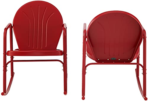 Crosley Furniture CO1013-RE Griffith Retro Metal Outdoor Rocking Chairs thumb #4