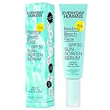 Everyday Humans Resting Beach Face SPF30 Sunscreen Serum | Moisturizing Face Sunscreen with Hyaluronic Acid | Hydrating, Lightweight, No White Cast, Vegan, Cruelty Free, Eco Friendly, Pump Bottle | 1.7 oz