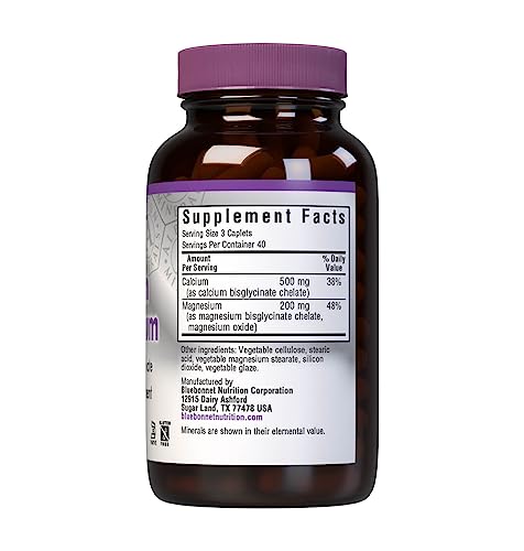 Bluebonnet Albion Chelated Calcium Magnesium Caplets, 120 Count #TOP1