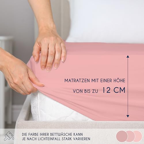 Dreamzie - Spannbettlaken - 80x160cm - 100% Baumwolle Jersey – Ansicht 3