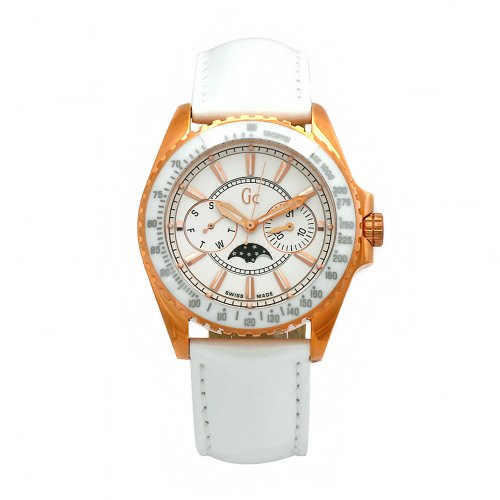 Montre femme GUESS mouvement quartz blanc 41006M1 GC chic et large