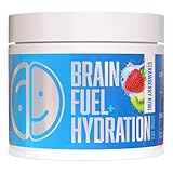 Lithios Brain Fuel Plus Hydration Mix - 30 Servings / 3.9 oz | Strawberry, Kiwi & Lemonade Drink Mix | Boost Focus & Performance | Contains Electrolytes, Vitamins & Magnesium | Dietary Supplement