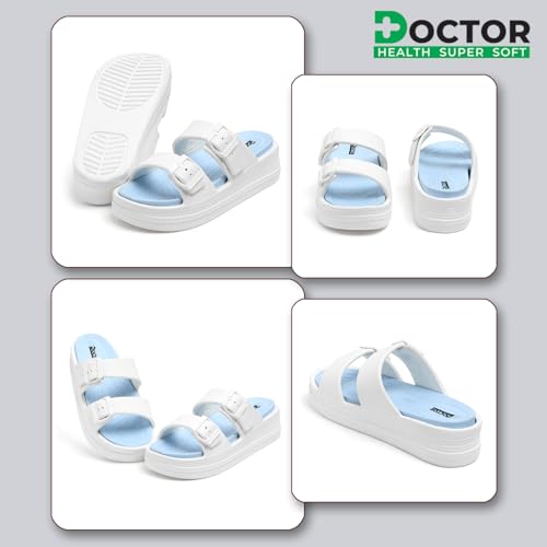 Image of DOCTOR HEALTH SUPER SOFT Stylish and Light Weight Anti Skid Women Slippers with Waterproof | Cushioned Footwear | Comfortable with Adjustable Back Strap | Everyday Wear