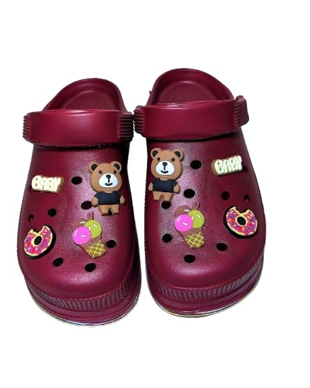 Women Platform Heels Clogs Fashionable Comfortable Lightweight EVA Slip On Sandals Waterproof Cushioned Footwear with Flexi Strap Charms for Women-image-15