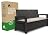 EconoHome 3 Seat Outdoor Storage Bench - 90 Gallon Capacity - Weatherproof Resin Bench for Patio, Porch, Garden, Yard, Pool Area - Furniture for Pool Accessories, Gardening Tools, Toys