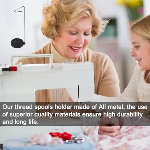 QKDS Suporte de carretel de linha única ajustável, cone único universal e suporte de linha ajustável