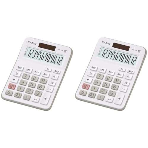 New Casio MX-12 Desk Calculator 12-digit Display (Pack of 2)