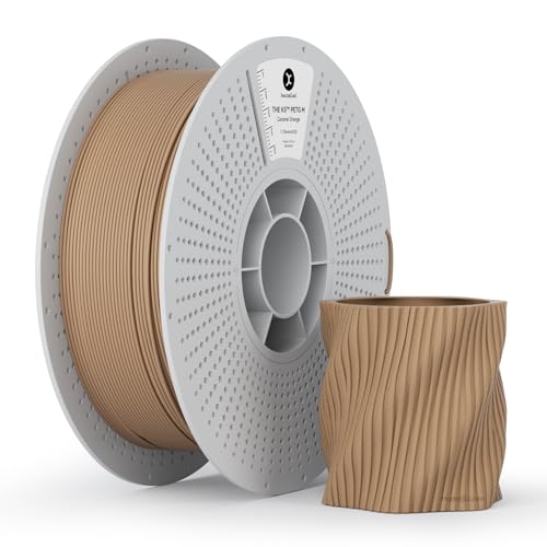 Kexcelled マットPETG つや消しの質感 紙ボビン 3Dプリンターフィラメント素材 1.75mm径 ほとんどのFDM 3Dプリンターに対応 スプール造形材料 寸法精度+/- 0.03mm 正味量1kg(2.11lbs) キャラメルオレンジ