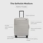 Away Softside Medium Checked Suitcase, 26 Inch Lightweight, Expandable Luggage For Men & Women, Durable Nylon Exterior, TSA Approved Lock, Ideal For Trips 1-2 Weeks, Cloud Gray - Image 3