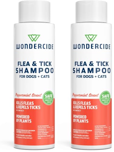 Image of Wondercide - Flea & Tick Shampoo for Dogs and Cats - Flea and Tick Killer Treatment with Natural Essential Oils - for Pets Over 4 Months - Powered by Plants - 12 Fl oz (Pack of 2)
