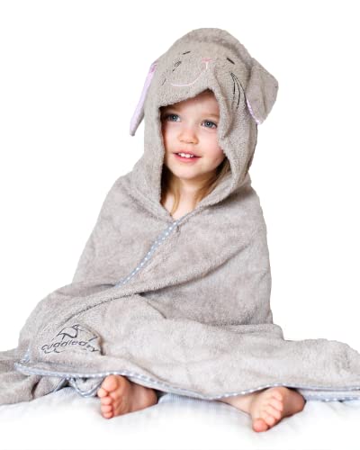 Cuddledry Cuddlebunny Sortie de Bain Bébé à Capuche | Cape de Bain Bébé pour Le Bain et la Baignade | Serviette de Bain Bébé 100% de Bambou et de Coton Certifiés Oekotex | Parfaites pour Les 3-6 Ans Cover