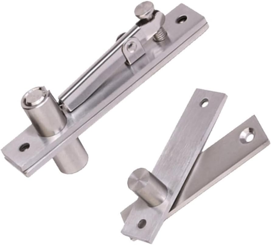 Balacoo 2pcs Stainless Steel Hinge Upper and Lower Metal Hinge for Door Hidden Simple Practical Design