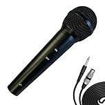 Mr Entertainer Karaoke Dynamic Wired Microphone. Perfect for use with all Karaoke Machines (Metallic)