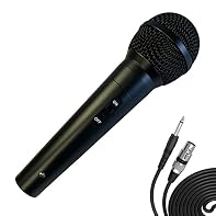 Affordable, Entry level microphone with cable for use with all karaoke machines Unidirectional Microphone High-quality sound Integrated 4m cable allowing for freedom of movement 6.3mm Jack Plug: Compatible with all standard karaoke machines and ampli...