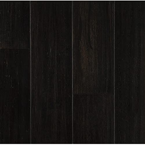 Islander Bamboo Vinyl Flooring - 7mm Thick Waterproof Engineered Strand Bamboo Flooring - Dark Night