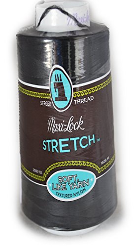 A&E Maxi Lock Stretch Textured Nylon Black Serger Thread Mwn-32002 #TOP23