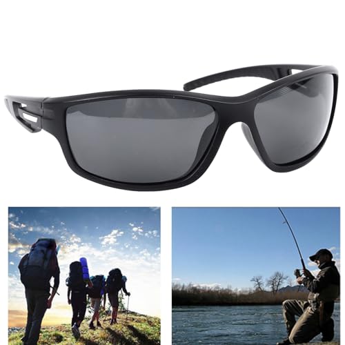 Srliya Fit Over Glasses Sunglasses for Men Women, Night Vision Driving Glasses Black Frame Gray Lens4