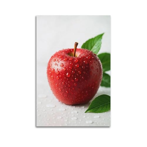 Poster mural artistique moderne suspendu pomme rouge décoration murale salon 60x90