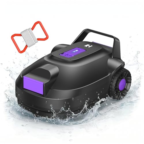 Redroad Robotic Pool Cleaner with Dual-Drive Motors,Dual-Layer Filtration, 180Min Runtime, Powerful Cordless Pool Vacuum for Above-Ground & Flat Pools,Auto-Parking Design,Double Suction Port S2 by Redroad - Used condition - CA$79.79