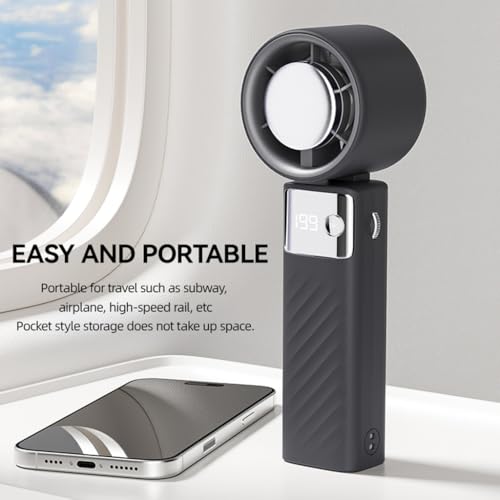Ventilateur miniature portable rechargeable USB avec écran LED extérieur - 7