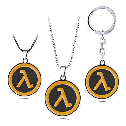 3 st Half-Life Alyx Nyckelkedja Halsband Spel Half Life Lambda Logo Nyckelring Nyckelring Metall Nyckelring Presentsmycken för män, Som visat, en storlek