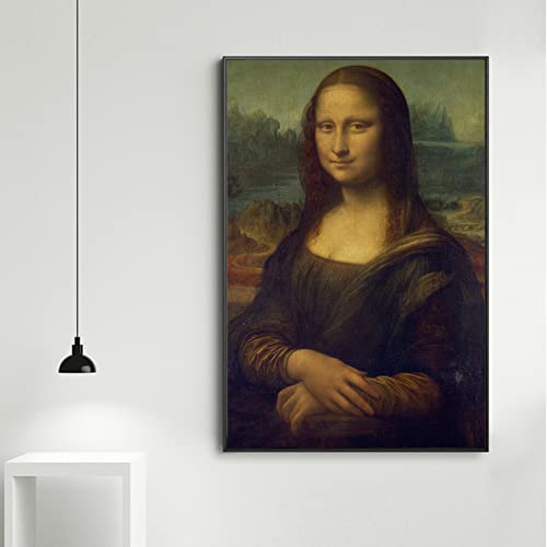 Mona Lisa Poster By Leonardo Da Vinci - Fine Art Print - Famous Painting Canvas Wall Art Home Decor For Bedroom Living Room Office Unframed (12X18In/30X45Cm) #TOP2
