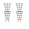 LouisaYork DIY Tuinplant Ondersteuning, 4 stuks Plastic Plant Trellis, Gesuperponeerd, Potplant Groeiende Ondersteuning voor Mini Klimmen Plant Pot Ondersteuning Blad Trellis