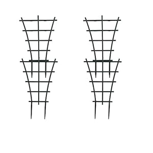 LouisaYork DIY Tuinplant Ondersteuning, 4 stuks Plastic Plant Trellis, Gesuperponeerd, Potplant Groeiende Ondersteuning voor Mini Klimmen Plant Pot Ondersteuning Blad Trellis