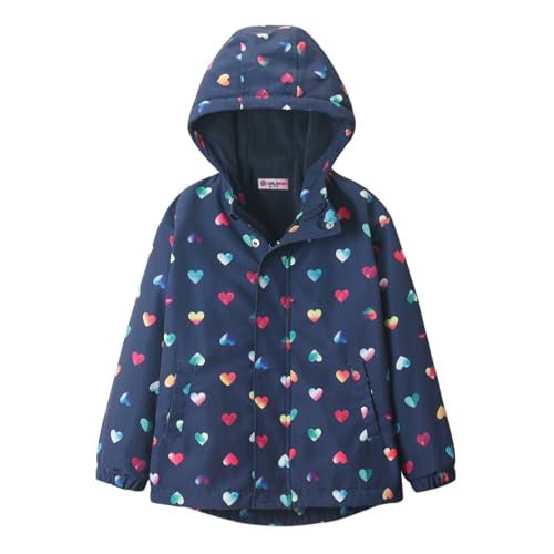 Image of WELAKEN Fleece lined Jackets with Water-Resistance Frabic for Kid's & Toddler II Girl's Rain Jacket & coats