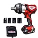 Cordless Impact Wrench 1/2" Max Torque 300N.m Compact Battery Impact Wrench with 4Pcs Sockets, 1.5A Li-ion Battery and Fast Charger, Dobetter-DBCIW20