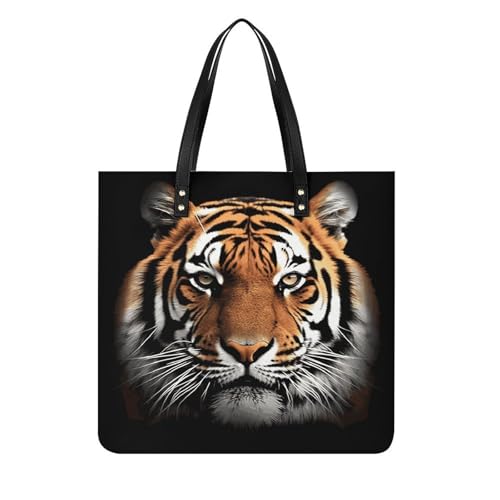 Sac à main léger motif tigre pour femme - Le grand cabas idéal pour le bureau et le shopping