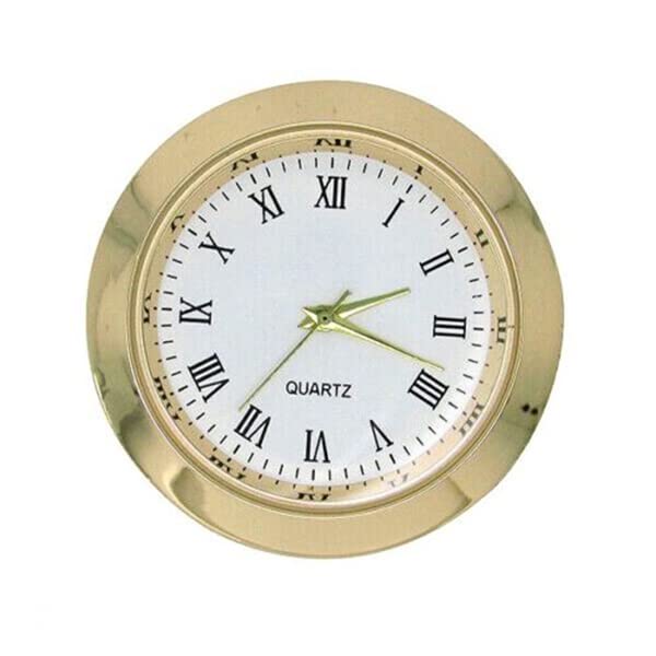 Inserti Per Orologio Fai Da Te – Quadrante Bianco Numeri Romani, Lunetta In Metallo, Batteria Inclusa (23x22 Mm)