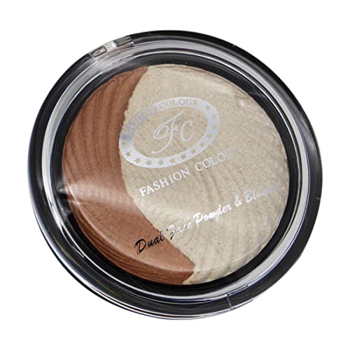 Image of FASHION COLOUR Dual Face Powder & Blusher | Easy Blend | Highly Pigmented | Natural Glow | Face Makeup Blush For Cheekbones & Highlighting | Face Blusher For All Skin Tones | Shade 04