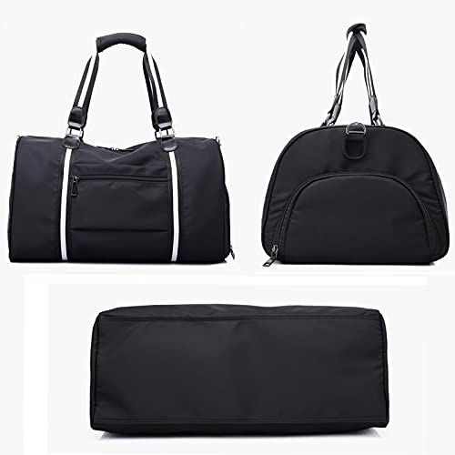Gym Bag, heren en vrouwen reizen plunjezak, schoen compartiment en natte tas, slijtvaste en waterdichte stof, rits, yoga… - Image 6